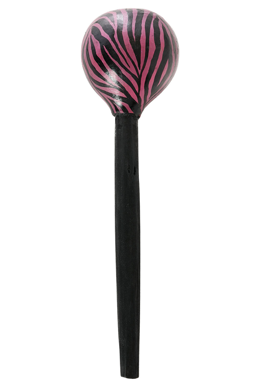 Purple Zebra Print Calabash Gourd Shaker