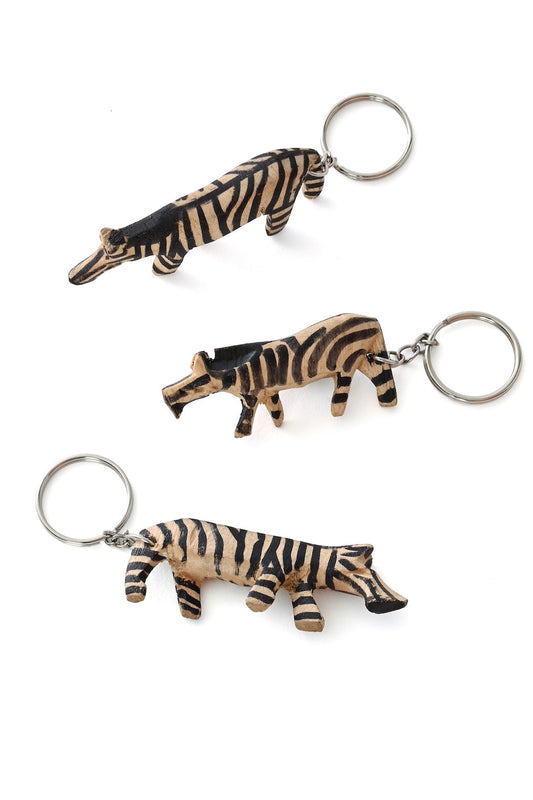 Jacaranda Zebra Keychain