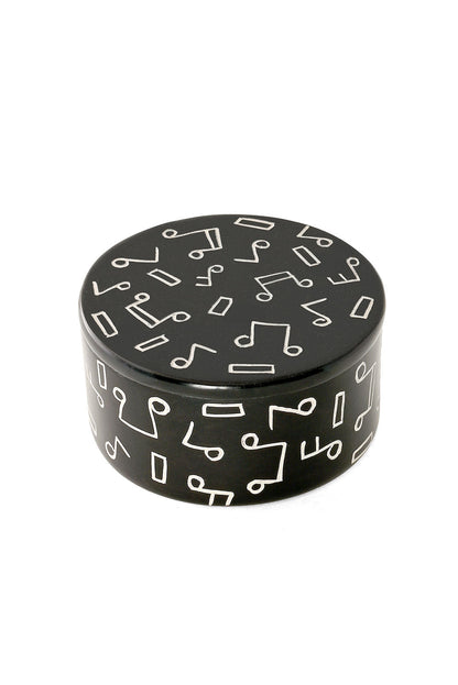 Round Soapstone Melody Maker Trinket Box