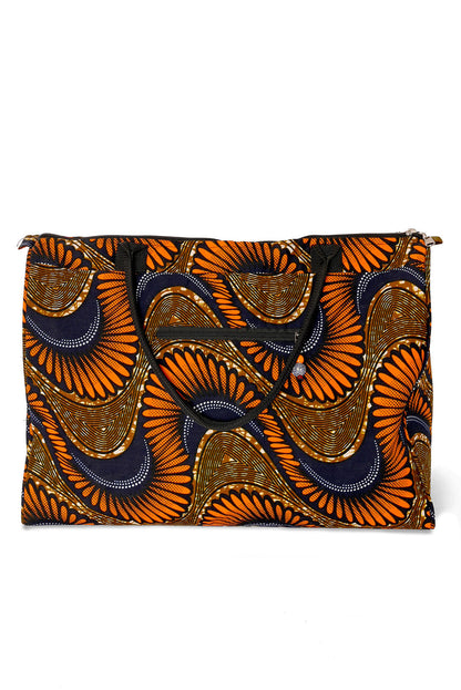 African Wax Cloth Overnighter Duffle Bag - Assorted