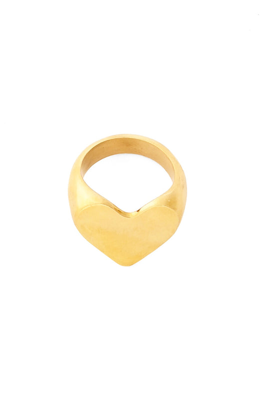 Kenyan Brass Tenderheart Ring - US ring size 8