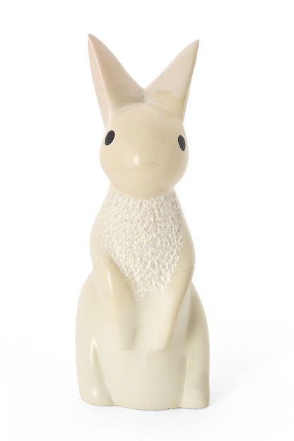 Natural Textured Soapstone Bunny Rabbit Sculpture