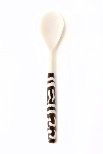 Hand Carved Cow Bone Tea Spoon
