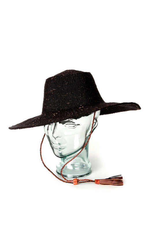 Ghanaian Black Straw Sun Hat