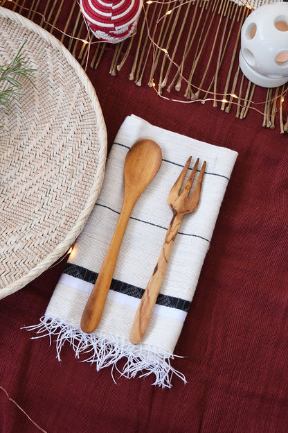 Wild Olive Wood Fork & Spoon Set