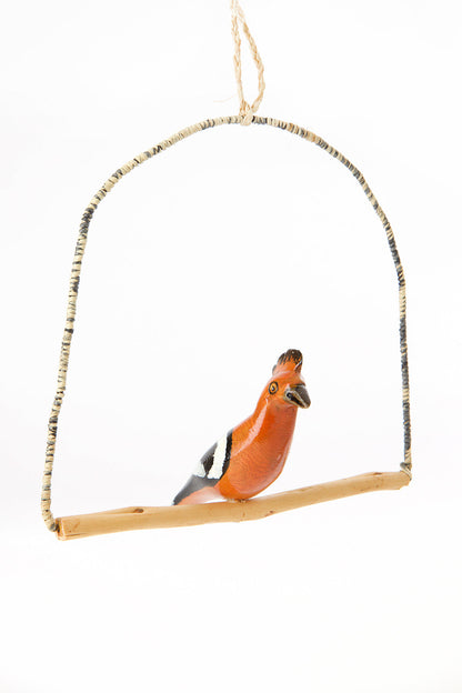 Single Kenyan Bird Swing Decoration - Assorted