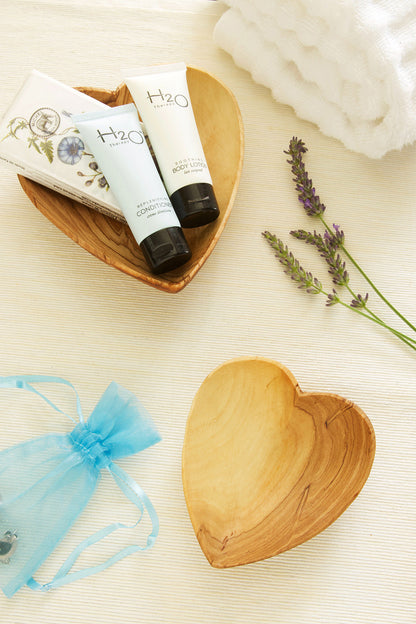 Wild Olive Wood Heart Shaped Bowls