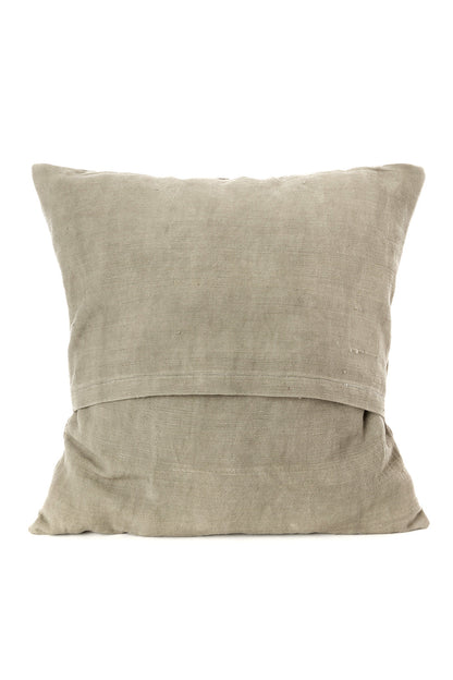 Grey Segou Squares Organic Cotton Pillow Cover