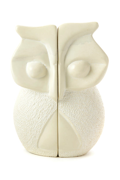 Natural Soapstone Wise Owl Bookends
