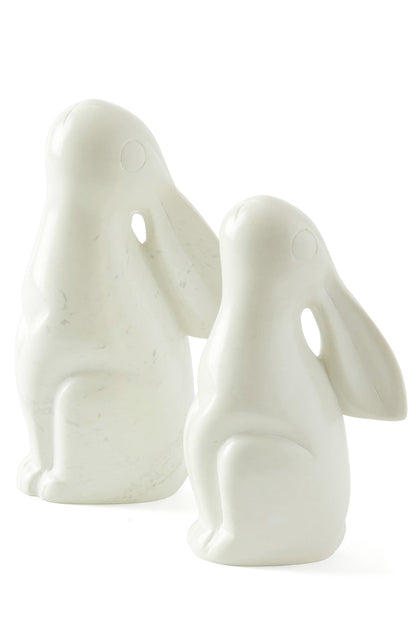 Natural Soapstone Singing Bunny Rabbits