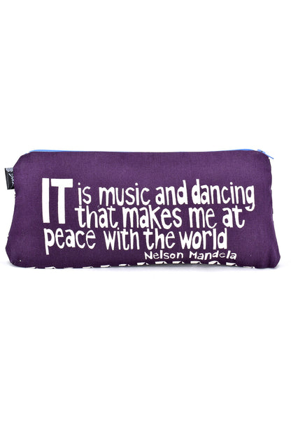 Purple Music and Dancing 12" Mandela Pouch