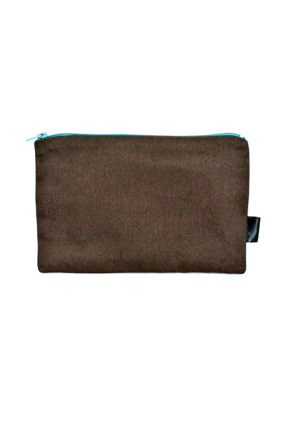 Brown When a Woman Rules 8" African Proverb Pouch