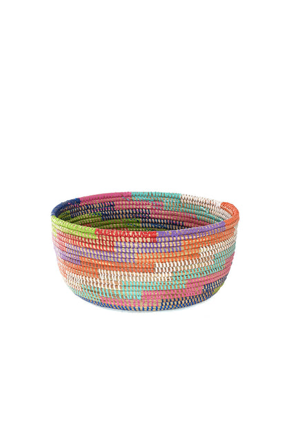 Set of Two Colorful Stairwell Nesting Baskets