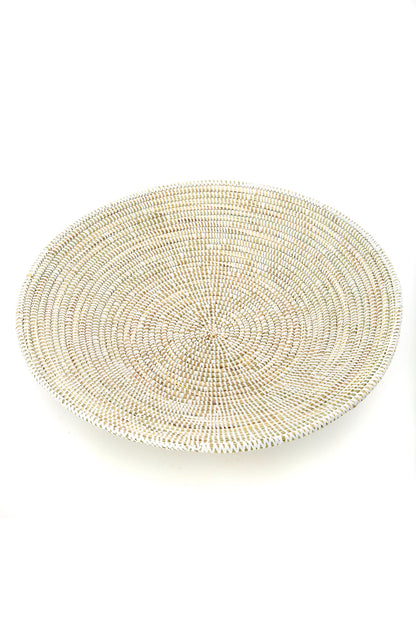 20" Solid White Grain Basket from Senegal