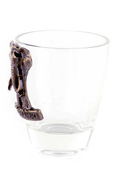 South African Brass Elephant Shot Glass