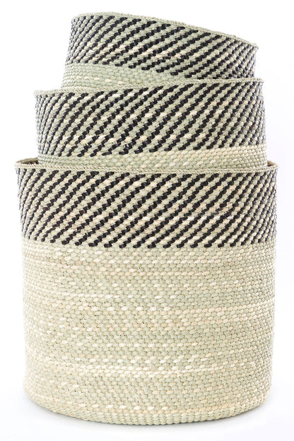 Black and Natural Kupanda Iringa Basket - Large