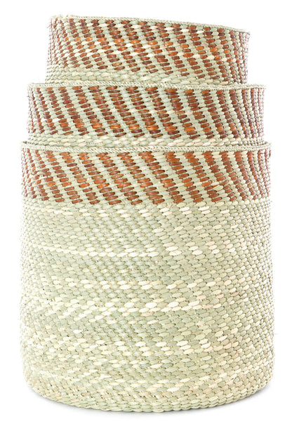 Brown and Natural Kupanda Iringa Basket - Small