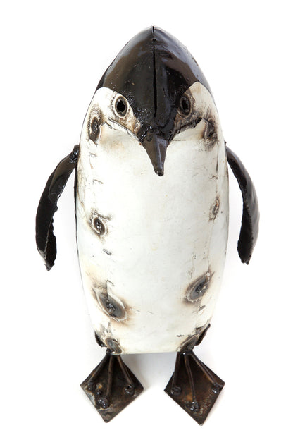 Recycled Metal Penguin Sculptures