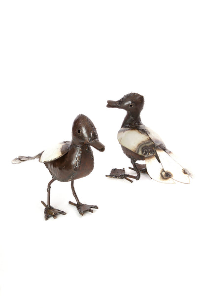 Recycled Metal Duck Sculptures
